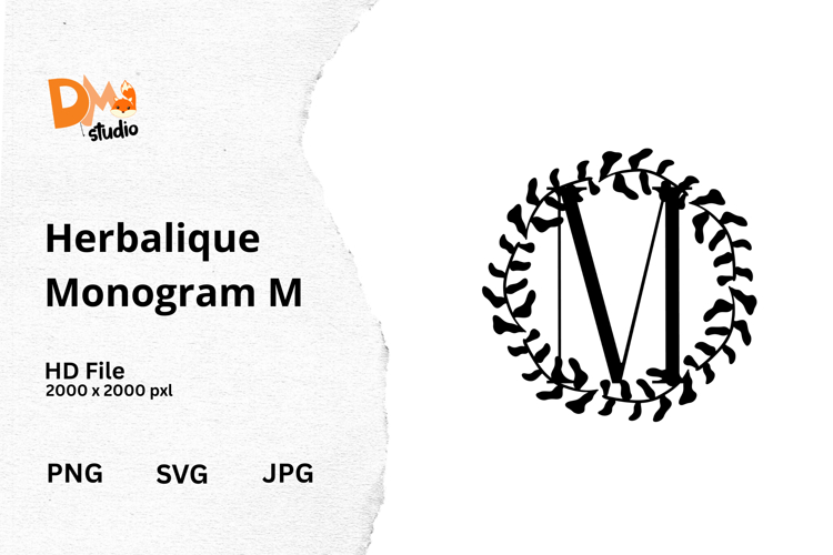 Floral Monogram Letter Svg Image 9