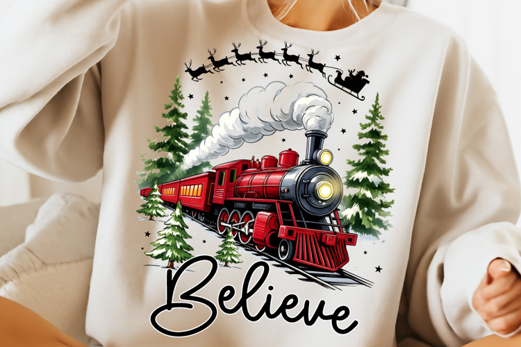 Believe North Pole Train Png, Christmas Png, Believe Png