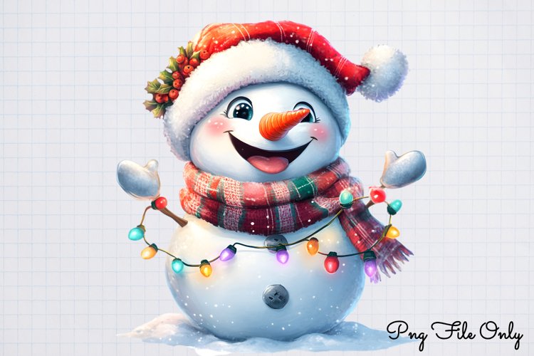 Cute Snowman Clipart Image 23