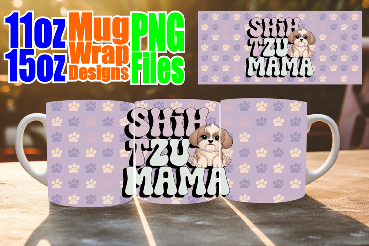 Blissful dreams sublimation print wrap, Dog Mom