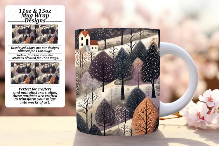 Sublimation Mug Wrap - 11oz/15oz - Winter