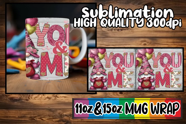 Inspiring mornings 11oz 15oz sublimation wrap, Valenines