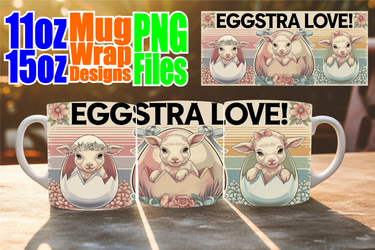 Blissful days 11oz 15oz mug wrap, Easter