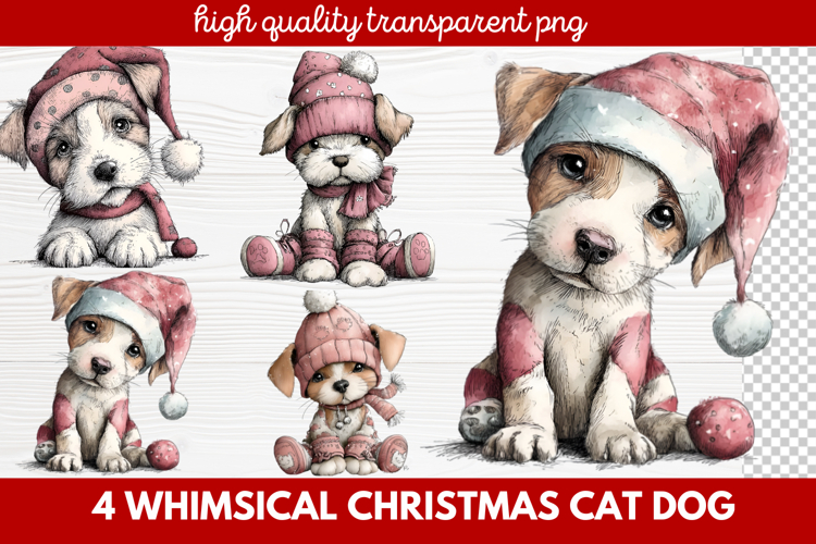 Christmas Dog Clipart Image 4