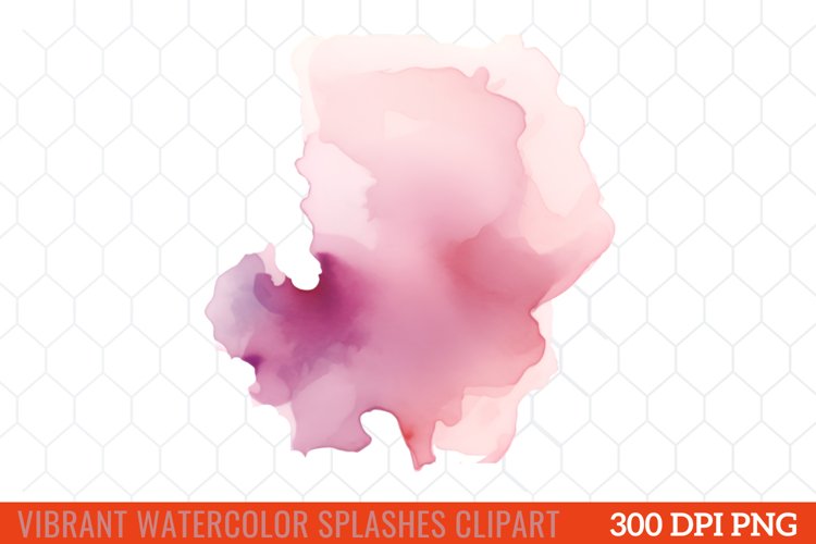 Vibrant Watercolor Splashes Clipart