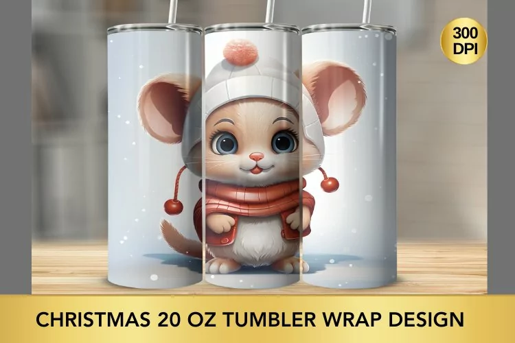 Christmas 20 oz Skinny Tumbler Sublimation