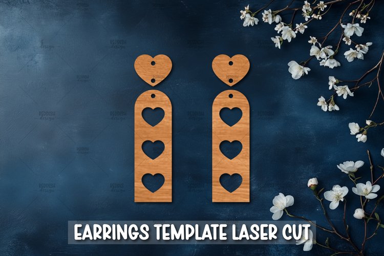 Heart Earrings Svg Image 13