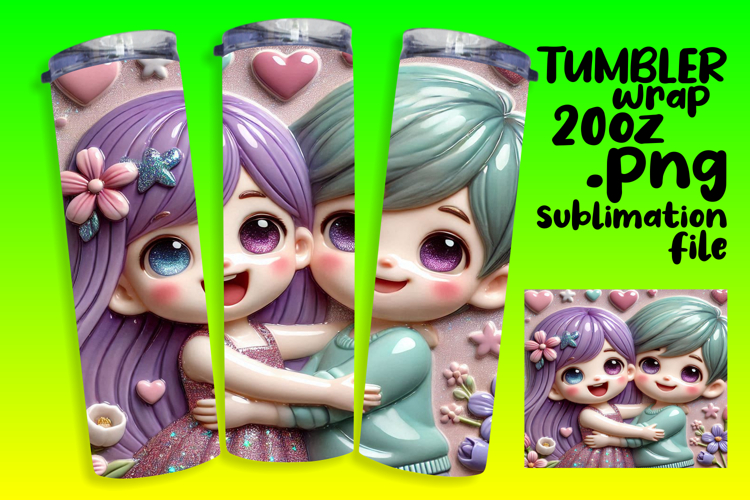 Personalized 20oz Artwork for Gifts , 3D Characters