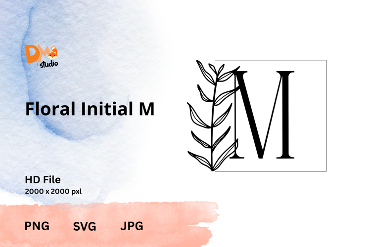 Leaf Monogram Svg Image 2