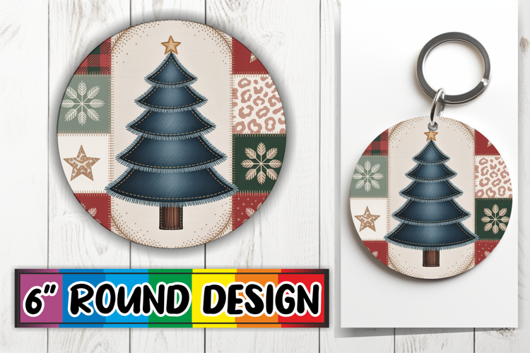 Radiant Round Sublimation Coasters, Christmas