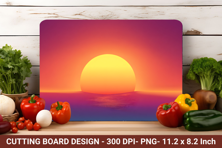 Sunset Gradient Cutting Board | Cutting Board png