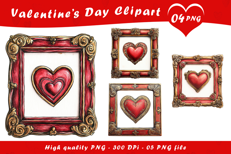 Valentine Rustic Wooden Heart Clipart PNG