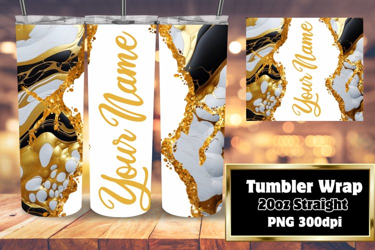 Enchanting Marble Artistry: Tumbler Wrap example image 1