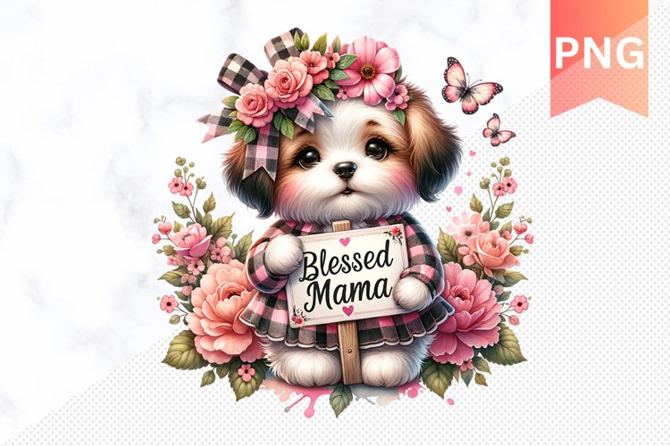 Blessed mama ever Sublimation - Mothers Day Clipart PNG