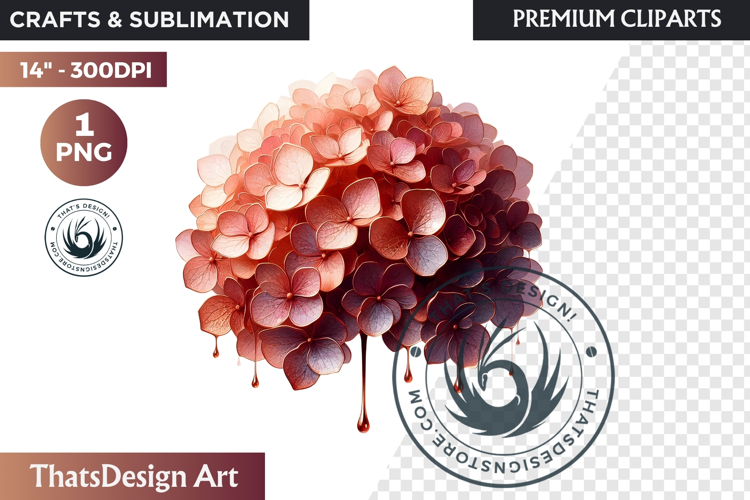 Pink Rose Gold flower Clipart, Abstract Flowers Wedding PNG