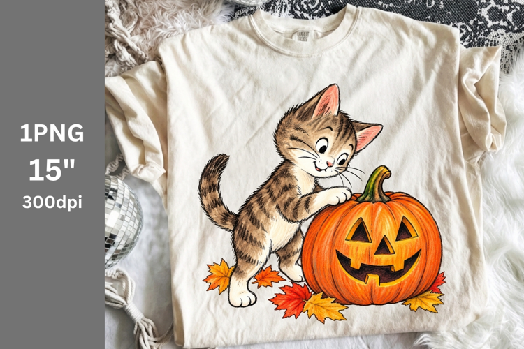 Halloween PNG, Cat PNG, Fall PNG