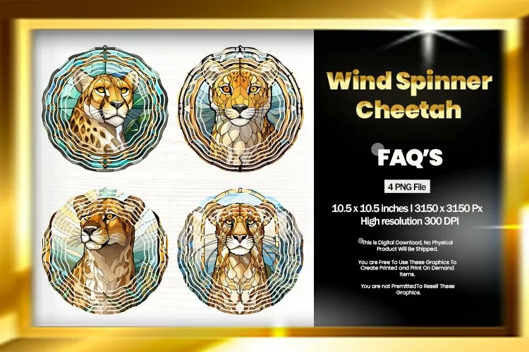 Cheetah Wind Spinner Sublimation - 04 Variations
