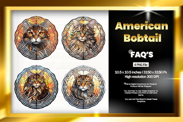 American Bobtail Wind Spinner Sublimation - 04 Variations example image 1
