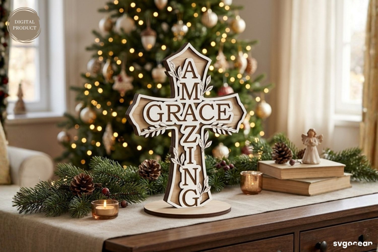 Christian Standing Cross Laser Cut | Glowforge | SVG