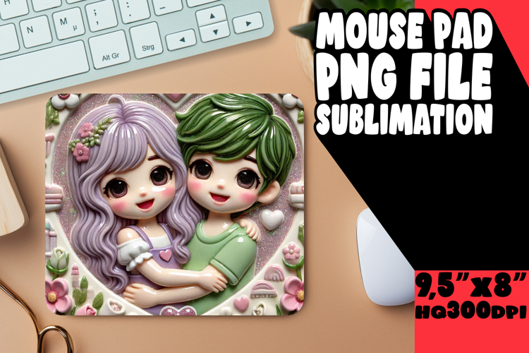 Unique Mouse Pad Design Ideas PNG, 3D Characters