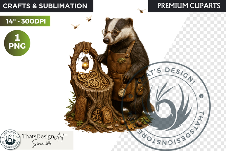 Fantasy clipart Magical Forest Village PNG for scrapbooking