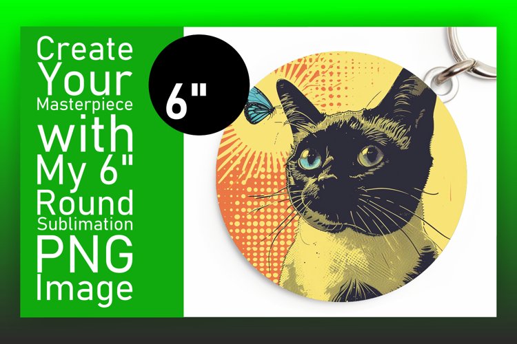 Playful Feline Art: Round   Keychain Fun
