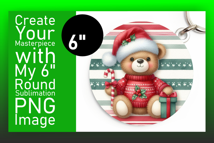 Stylish Circle Design for Coasters , Teddy Bear