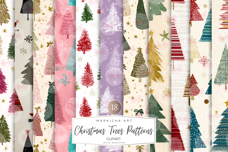 Christmas Trees Patterns Png
