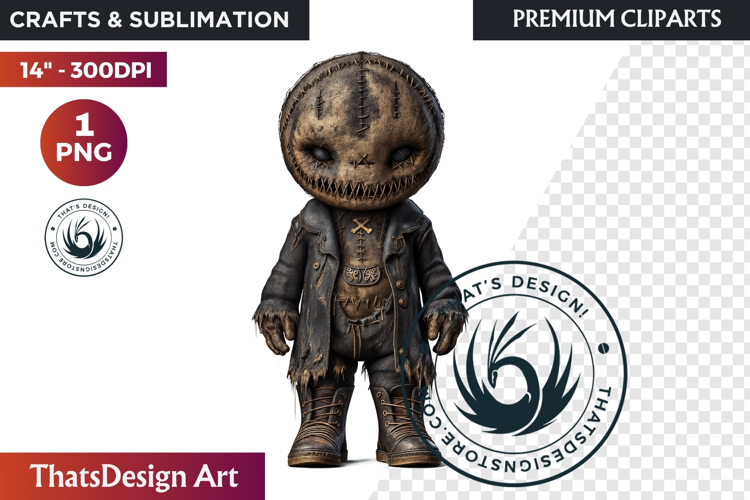 Voodoo doll Halloween Clipart, black Magic gothic witchcraft