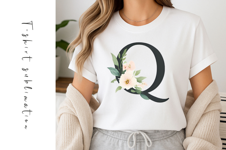 Alphabet, Letters, Monogram, White Flowers