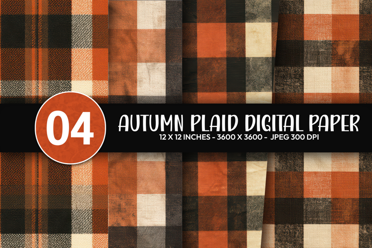 Autumn Plaid Digital Paper