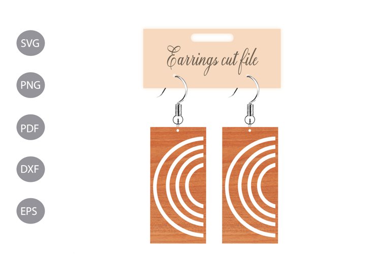 Earrings SVG Template Design