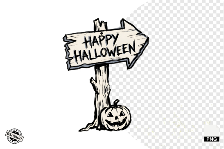 Halloween Signage PNG Clipart