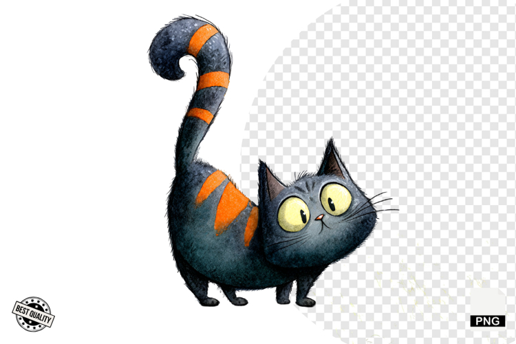Black Cat Clipart Image 7