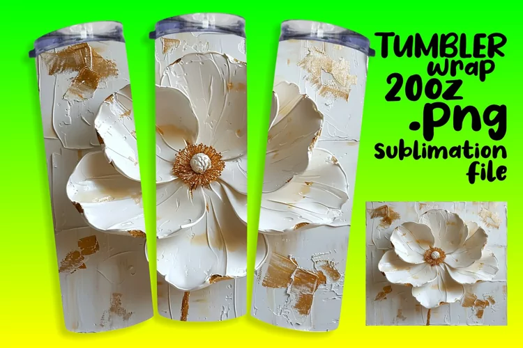 Blooming Beauty: Sublimated Tumbler Art