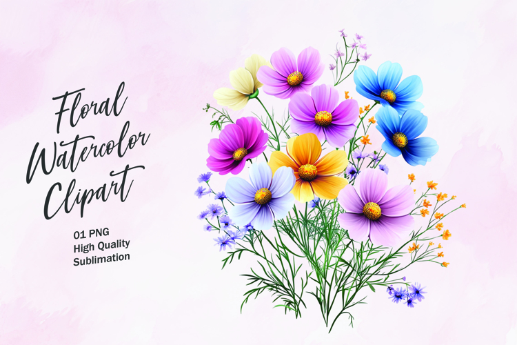 Watercolor Flowers Image 14