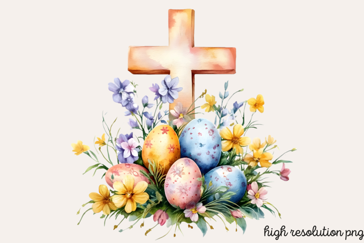 Easter Cross Clipart Image 8