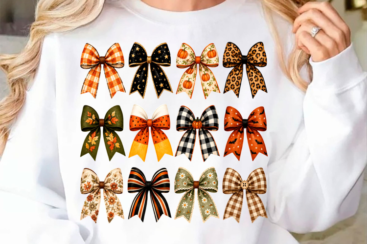 Preppy Fall Bow Collection PNG