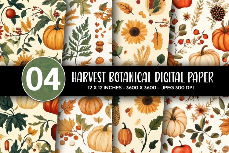 Harvest Botanical Digital Paper