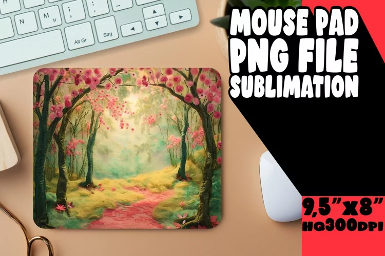 Bright 3D Landscape for Sublimation Mouse Pad