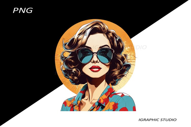 Retro Comic Style Pop Art Girls Clipart Png