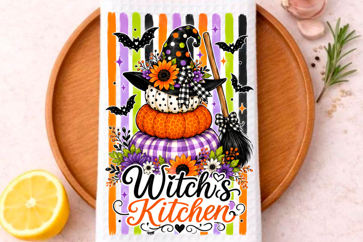 Halloween Kitchen Towel PNG, Funny Halloween PNG,