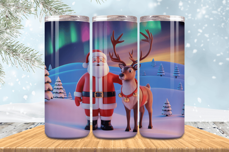 Winter Wonderland Snowflake PNG, Icy Tree 20oz Tumbler wrap