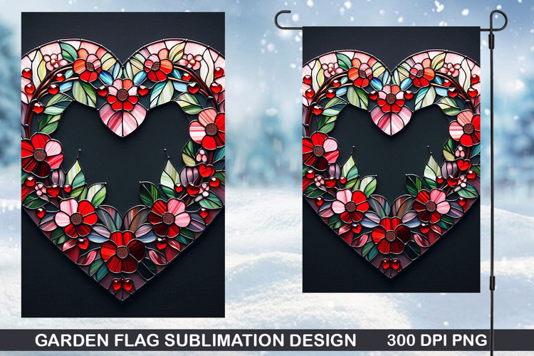 Flowers Garden Flag Sublimation| Flower Garden Flag PNG