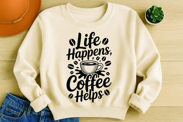 Coffee Quote SVG T-Shirt Design