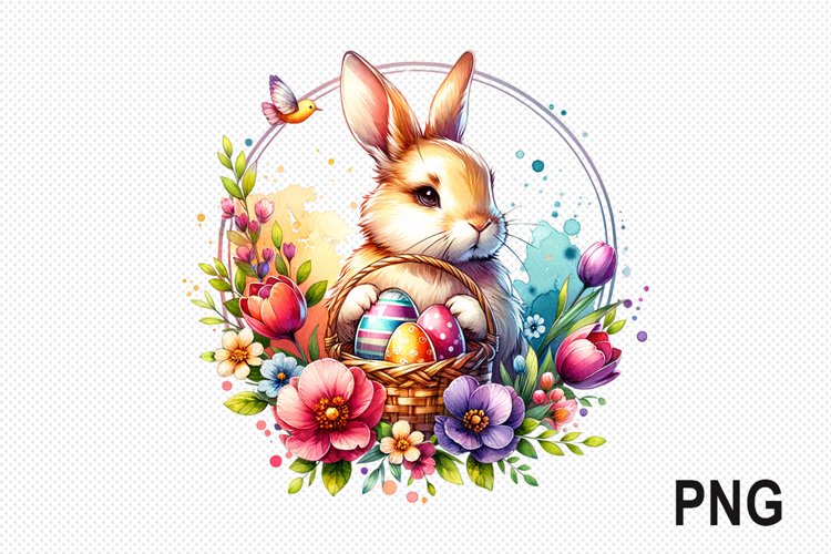 Easter Day Bunny Sublimation - Easter Day Clipart PNG Design