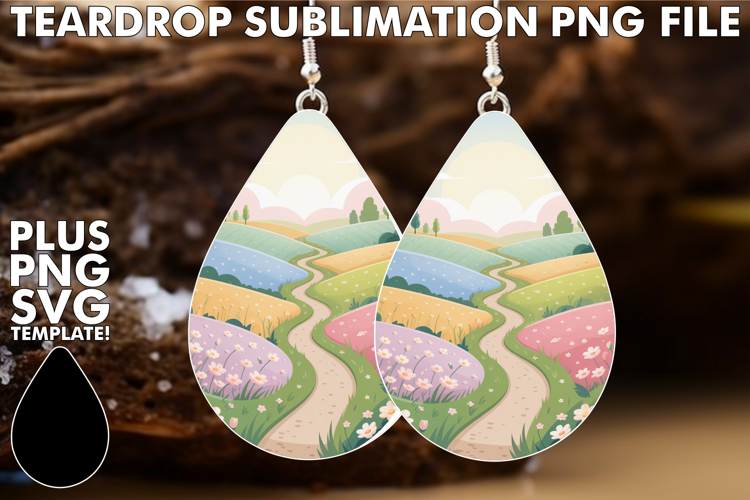 RADIANT Teardrop Earrings Sublimation, Spring