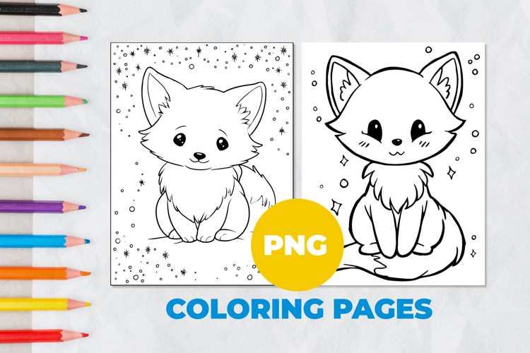Sweet little fox Coloring Pages | Coloring book