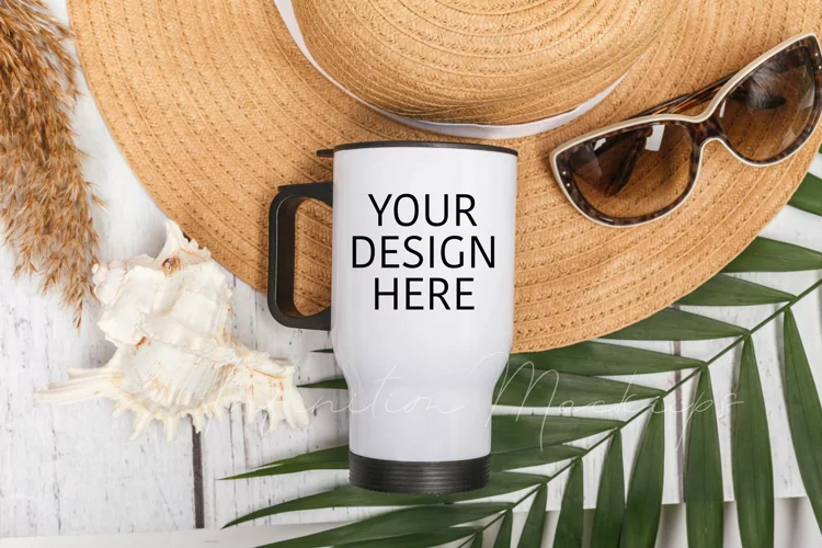Travel mug mockup Coffee mug mockup