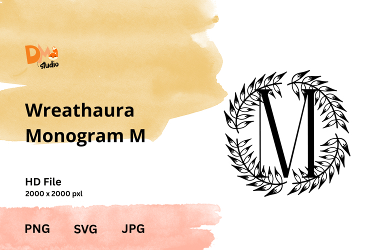 Wreath Monogram SVGs Image 5